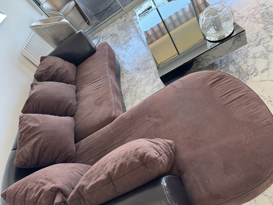 Image 1 of Designer-Couch mit Lederbezug