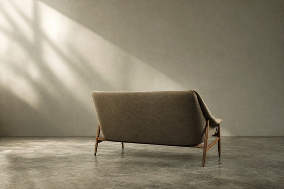 Zweisitzer-Sofa „Grace“ im skandinavischen Mid-Century-Stil mit braunem Stoffbezug von IKEA, Baujahr 1961 (photo 9 of 27)