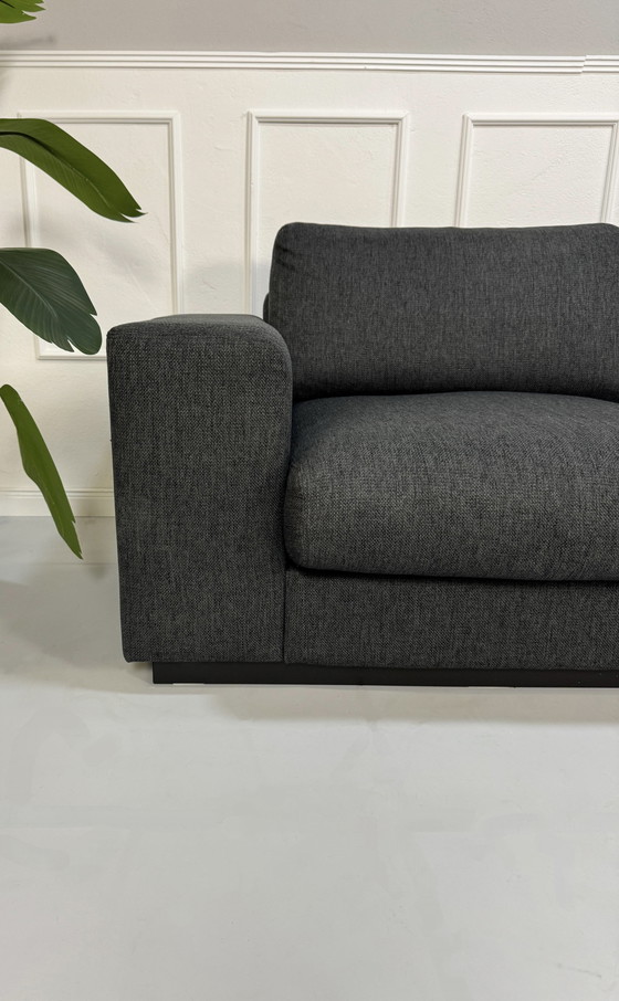 Image 1 of Bolia Sepia Sofa Designer Fabric Gray Couch 3 Seater + Stool