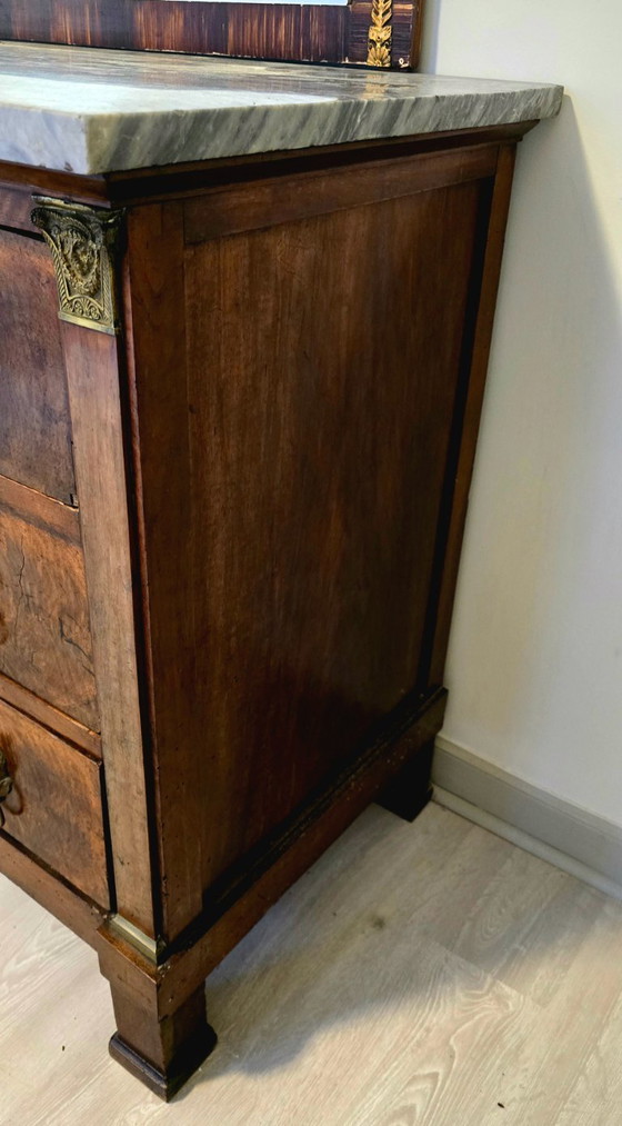 Image 1 of Cassettiera e specchio in stile Impero