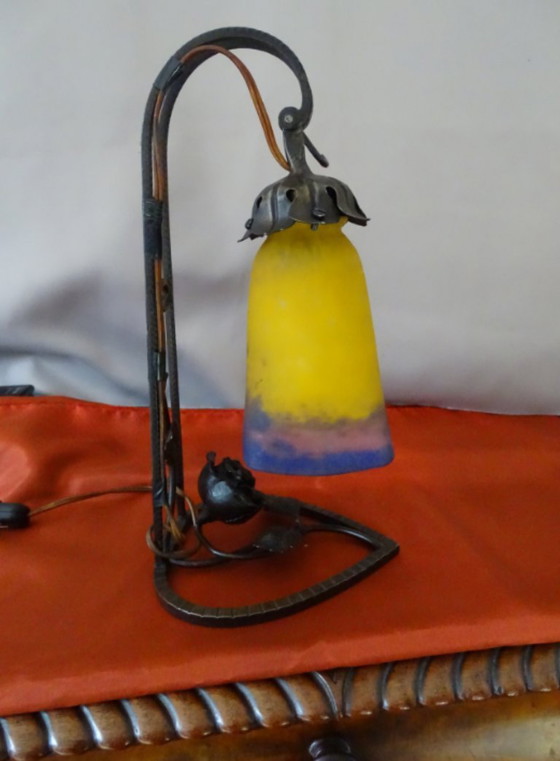 Muller Frères Table Lamp (only pick up) – Glass, Iron (photo 6 of 10)