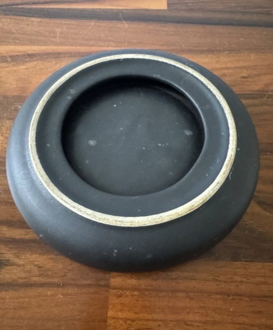 Image 1 of Vide poche céramique noir Memphis années 80