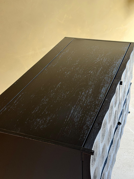 Image 1 of Brutalist Bar Cabinet in Black Stained Oak by J. Batenburg for MI Belgium