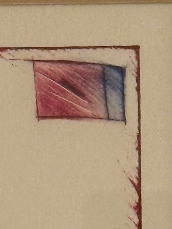 Image 1 of Etching by Dana Andreev Two Words number 3, series of 7 (1991)