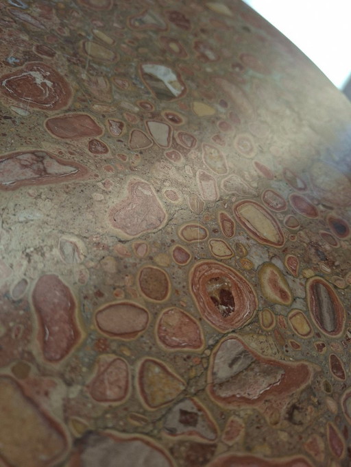 Neoclassical Guéridon in Mahogany and Red Marble, Late 19th Century