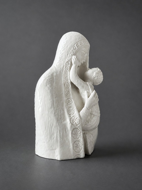 Image 1 of Madonna col Bambino Art Déco italiana – stile Lenci – ca. 1930–50