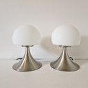 Set 2 x vintage mushroom lamp touch lantern night lights