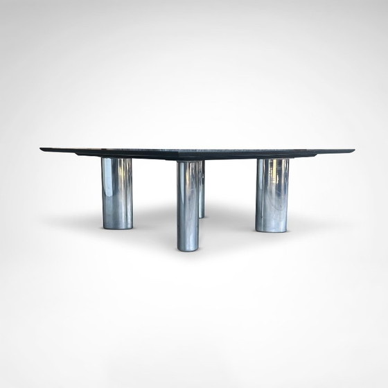 Star Galaxy Granite And Brushed Metal Postmodern Coffee Table By Draenert Germany 1980s – Marble (photo 4 of 8)