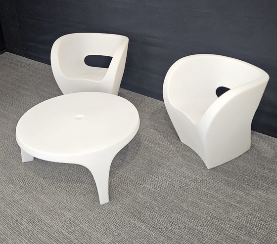 Set de recepción de diseño Moroso Little Albert, Conjuntos de jardín, Plástico, Blanco, Modern (foto 14 de 15)