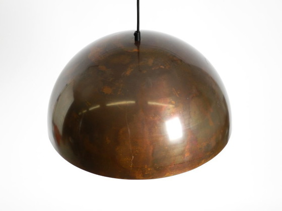 Image 1 of Rare Original 1960s Large Space Age Pendant Lamp with Copper Shade by Beisl Leuchten