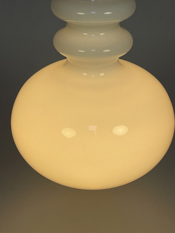 Image 1 of Witte Glazen Hanglamp, Peill En Putzler, Duitsland 1960'S