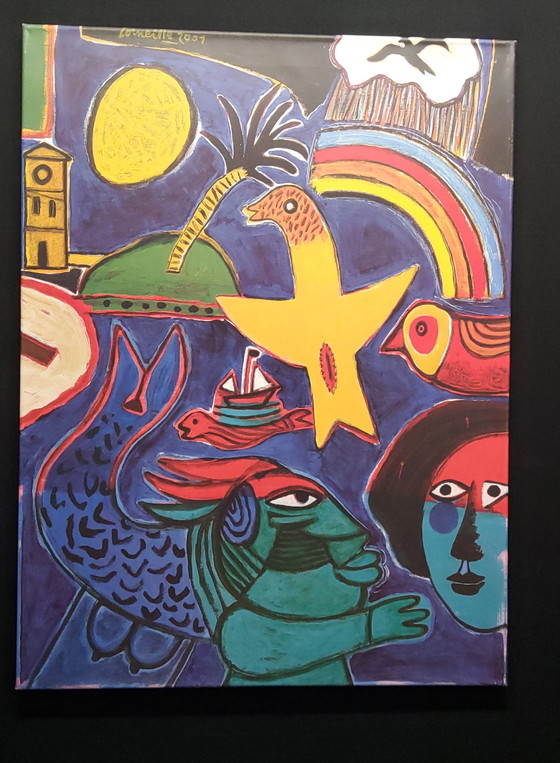 Image 1 of Serigrafía de Corneille sobre lienzo 60x80