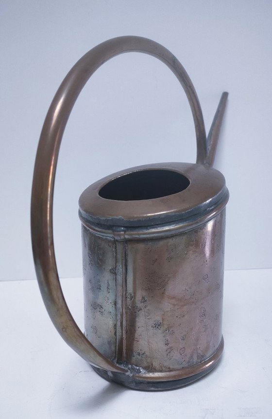 Image 1 of arrosoir cuivre grande anse courbe vintage