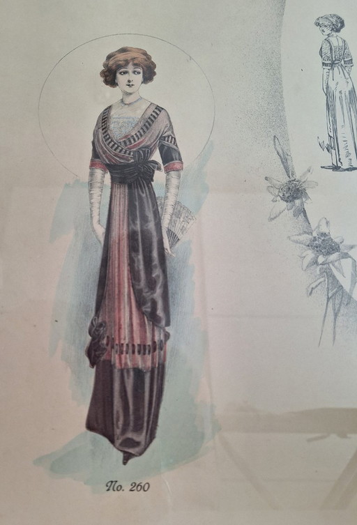 Winter and spring fashion 1909-1910 Art Nouveau