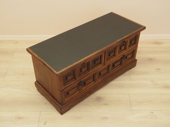 Commode danoise avec façades à panneaux, placage de chêne, années 1970, Bois, Métal, Marron, Vintage (photo 6 sur 11)