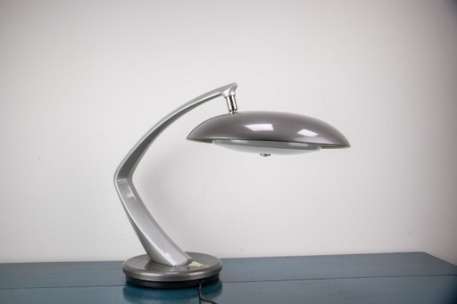 Fase Boomerang 64 Schreibtischlampe, Silber, Madrid 60er Jahre