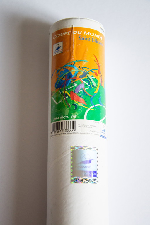 Original vintage poster World Cup 98 France Saint-Etienne / 70 x 50 cm / With original packaging