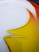 Plafonnier, années 1960, en verre
