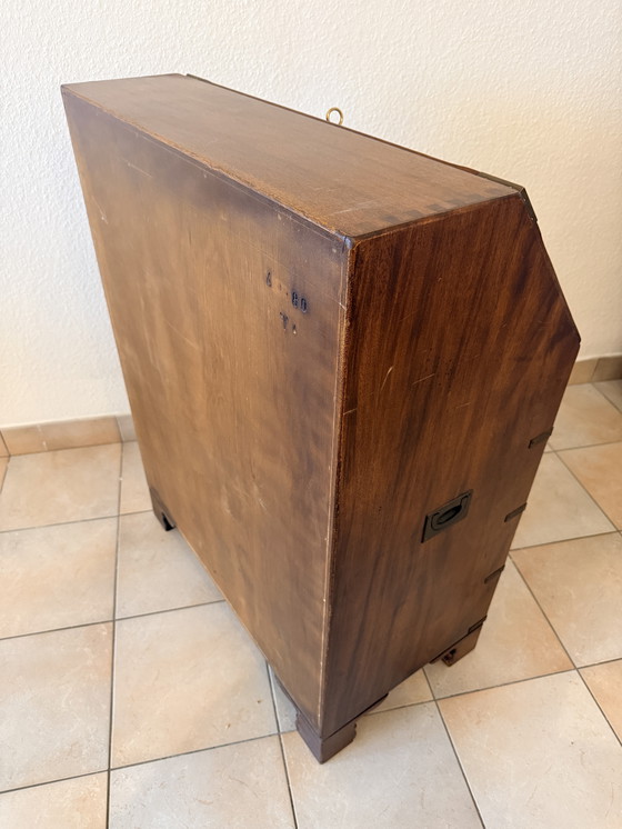 Image 1 of Bureau de secrétaire de style campagne anglaise – Mobilier militaire de campagne