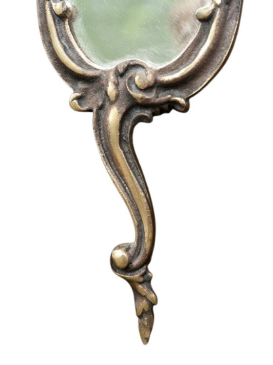 Image 1 of Antieke handspiegel van brons, 1930
