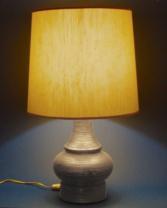 Image 1 of Silver ceramic table lamp, Bitossi, Italy 1970s