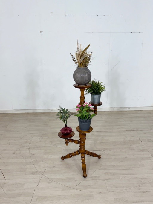 Bloementafel uit het midden van de 20e eeuw, bijzettafel, plantenstandaard, opbergmeubel