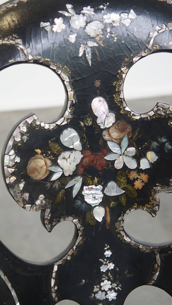 Image 1 of Antique 19th Century English Mother of Pearl Chair