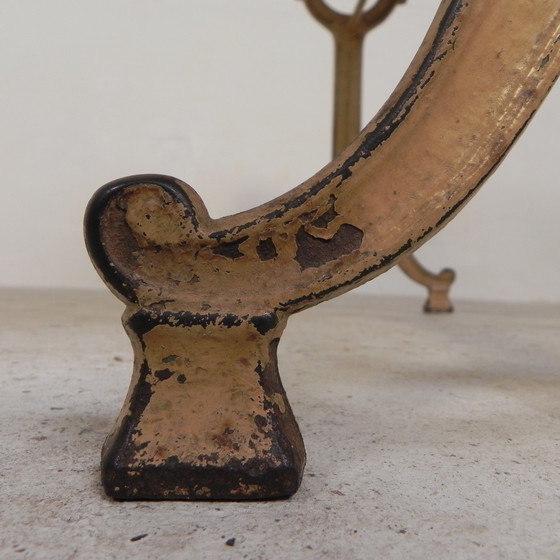 Image 1 of Garden Table, Bistro Table A. Delail Toulouse With Marble Top, 1920s