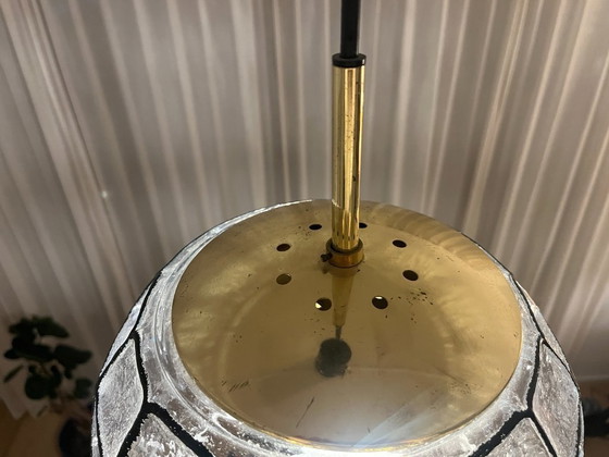 Image 1 of Lampada a sospensione in vetro vintage Glashütte Limburg