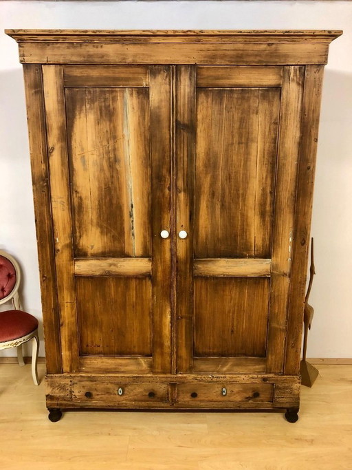 Country-style wardrobe in shabby chic style / Art Nouveau wardrobe, antique wardrobe