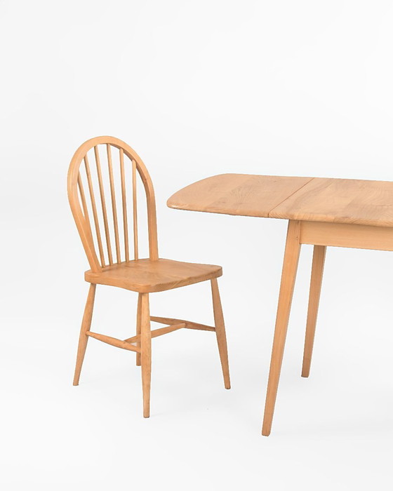 Image 1 of Foldable Dining Table By Ercol Made Of Beech And Elm