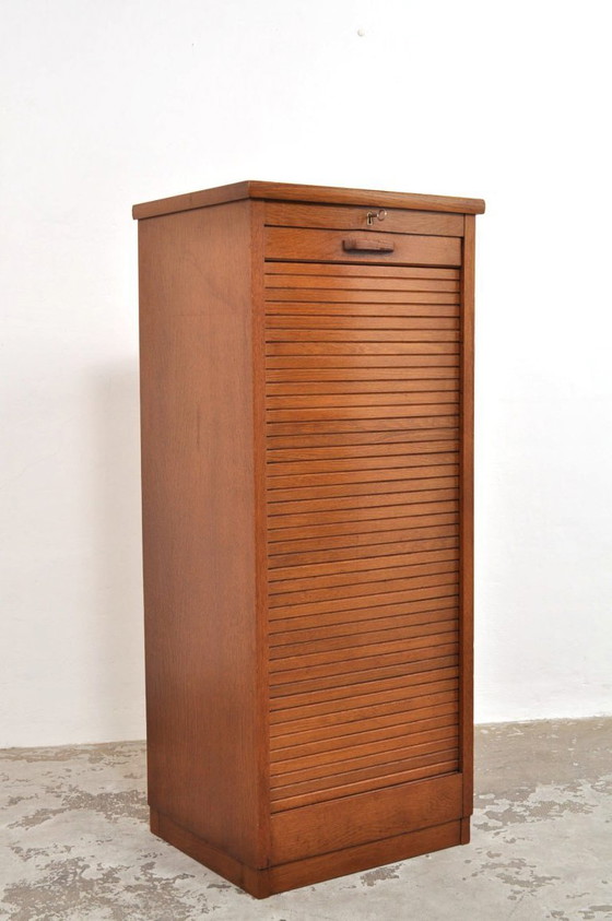 Image 1 of Vintage eiken roldeurkast / archiefkast