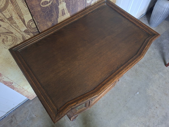 Image 1 of Antieke klassieke vitrinekast, servieskast, whiskeybar, wijnkast met afneembaar dienblad afm: 79x53cm en 80cm hoog.