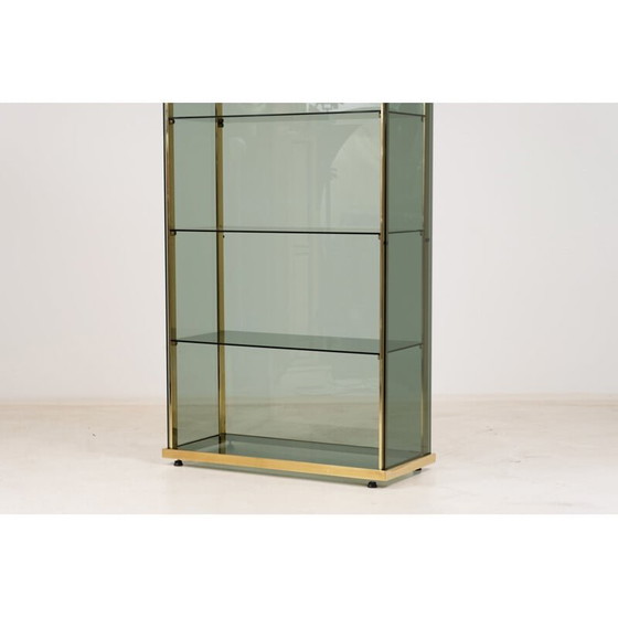 Image 1 of Vintage glass and brass bookshelf, 1960