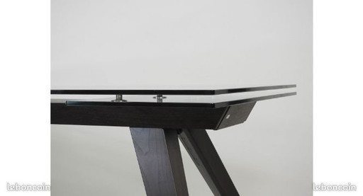 Glazen tafel Roche Bobois, model Golden Gate