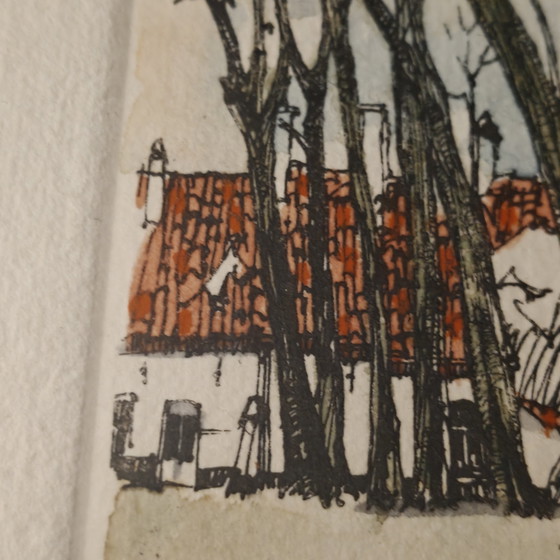 Image 1 of André Colpin – Brugge – E/A Artist Proof Ets – Gesigneerd & Blindgestempeld