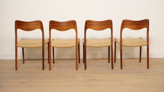 Image 1 of 4 Stühle | Niels Otto Møller | Modell 71 | Palisanderholz | Restauriert