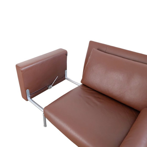 Original Walter Knoll Jason Sofa Couch Design Two-Seater Leather Li – 2 seaters, Metal (photo 9 of 10)