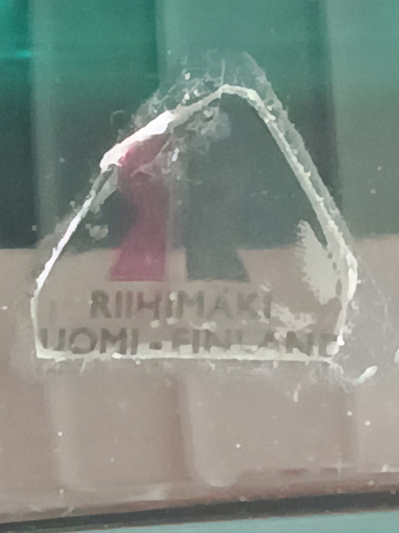Riihimãen Lasi Oy Vaas 22cm Originele Sticker, Gegraveerd 1328 – Iittala, Vasi, Glass (photo 4 of 6)
