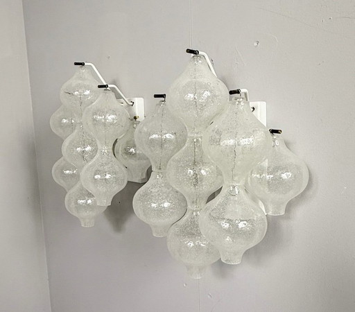 Ensemble de 2 appliques murales, modèle : « Tulipan 9 WA » pour KALMAR FRANKEN KG, Autriche, années 1960