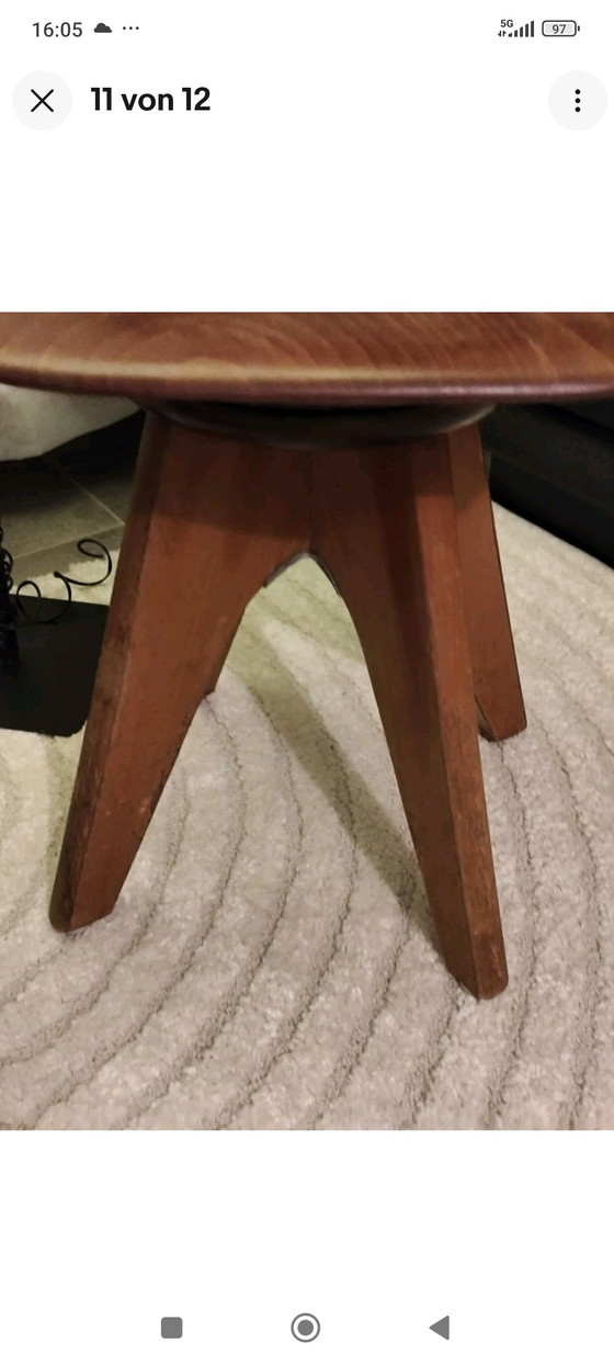 Image 1 of Designklassieker: Set van 2 Pagholz kinderdraaistoelen van Adam Stegner (jaren 50)

