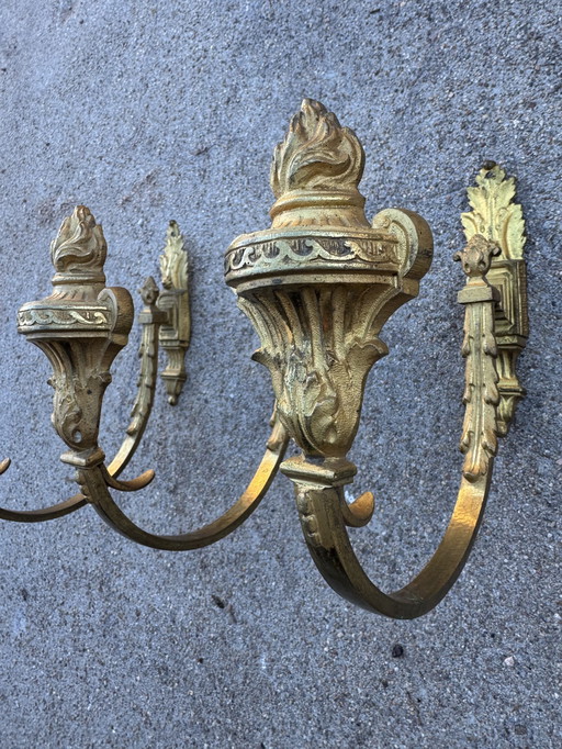 Louis XVI gilt bronze tiebacks