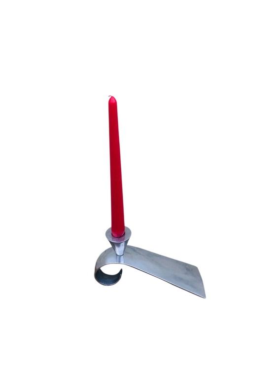 Image 1 of Porta komma kandelaar in alluminio vintage Matthew Hilton Londen 