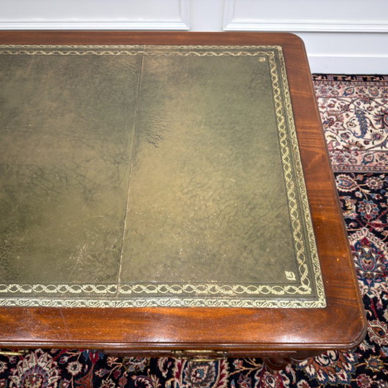 Scrivania Inglese Classica Antica – Scrivanie, Leather, Brass (photo 16 of 17)