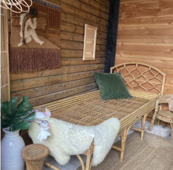 Image 1 of Letto in rattan realizzato a Noordwolde negli anni '50-'60