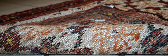 Image 1 of Handmade vintage Persian Hamadan runner 2.6' x 6.8' (80cm x 207cm) 1960s - 1C378