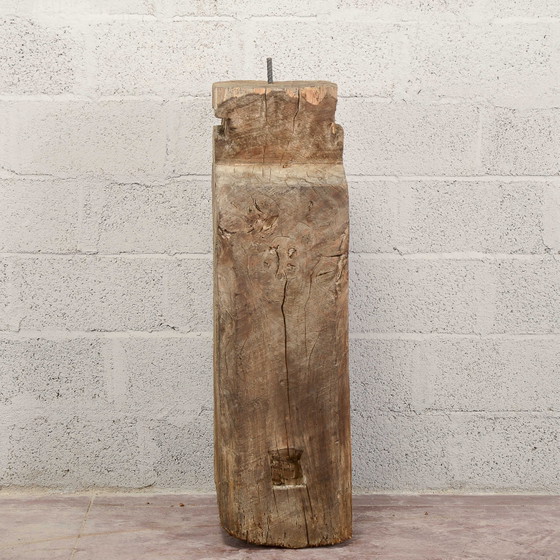 Base de Estatua Columnas Pedestal con Viga Decorativa – Hierro, Rustic (photo 10 of 14)