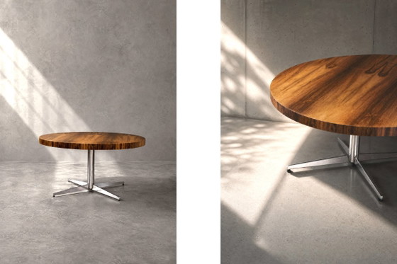 Image 1 of Vintage German Round Rosewood Coffee Table from Ilse Möbel, 1970s
