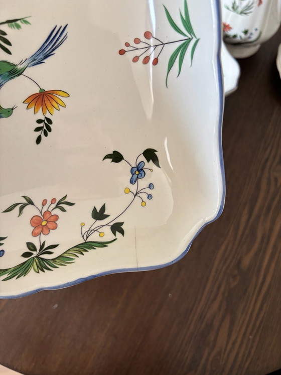 29-Piece Gien Oiseaux de Paradis Vintage Tableware Collection – France – Crockery, Porcelain (photo 11 of 15)