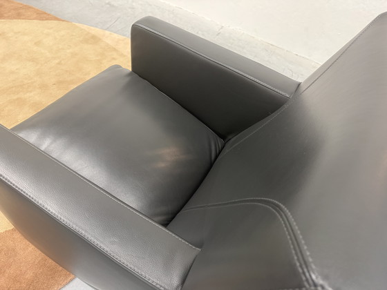 Image 1 of Leolux Evidence Dolcinea Fauteuil grijs leer 